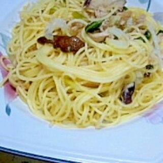 セロリとツナのマヨネーズスパゲティ